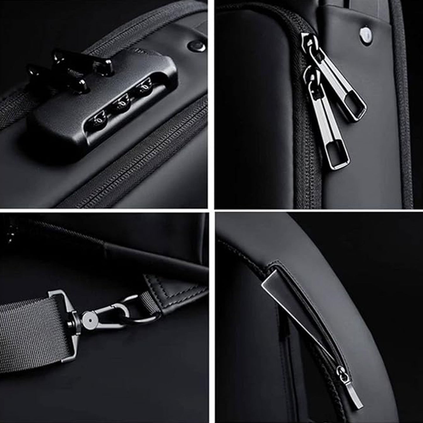 Trendy Anti-Theft Crossbody Sling Bag with USB Charging Port (1 Pc)