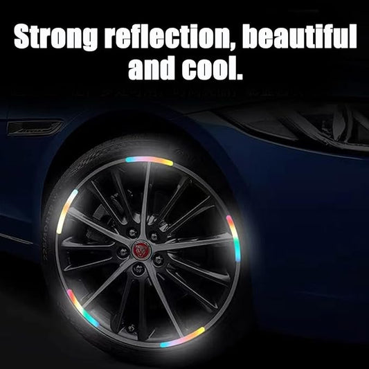 Reflective Car Wheel Decorative Stripe Stickers, Night Safety Warning Car Stickers