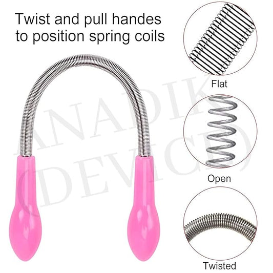 Facial Hair Spring Remover Stick Removal Threading Beauty Tool Epilator 2 pcs