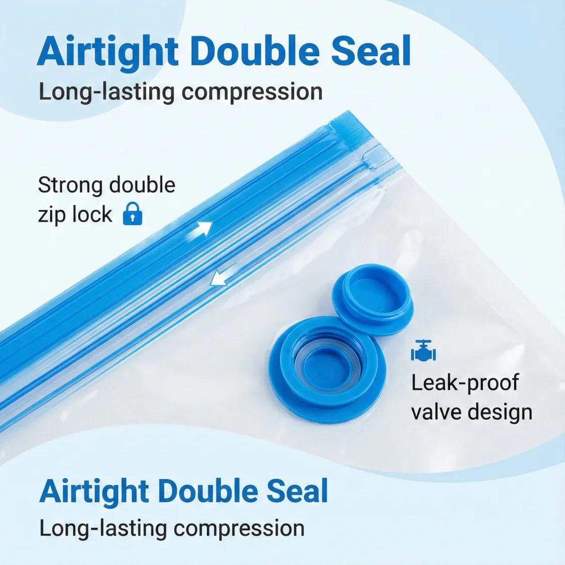 Vacuum Storage Bags, Compression Bags (5 Pcs Set)