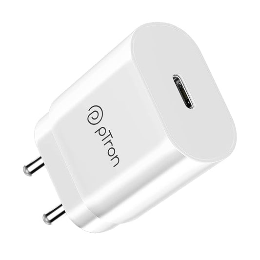 pTron Volta FC17 25W Type-C Port Charger (White)