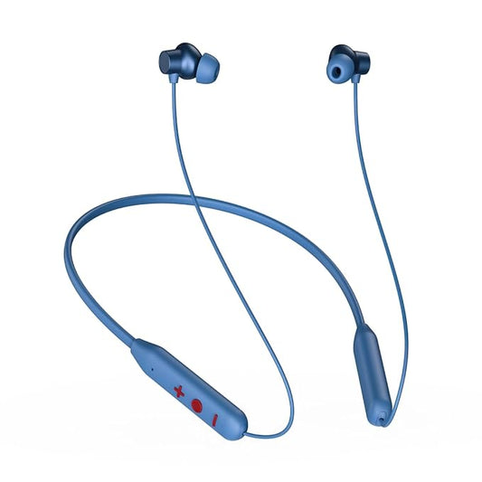 pTron  Tangent Eon In-Ear Neckband with Mic, 14Hrs Playtime, SafeBeats Design Ear Health & Comfort, Bluetooth 5.3, Dual Device Pairing & Type-C Fast Charging & IPX (Blue)