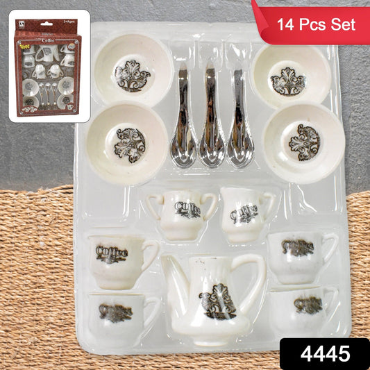 Tickles Tea toy Set | Coffee Kitchen Plastic Set Toy for Kids, Boys & Girls (14 Pcs / Mix Size & Design)