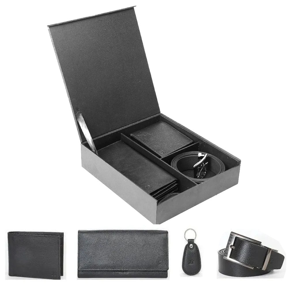 Bata Leather Wallet Clutch Belt Keychain Combo (935 6001)