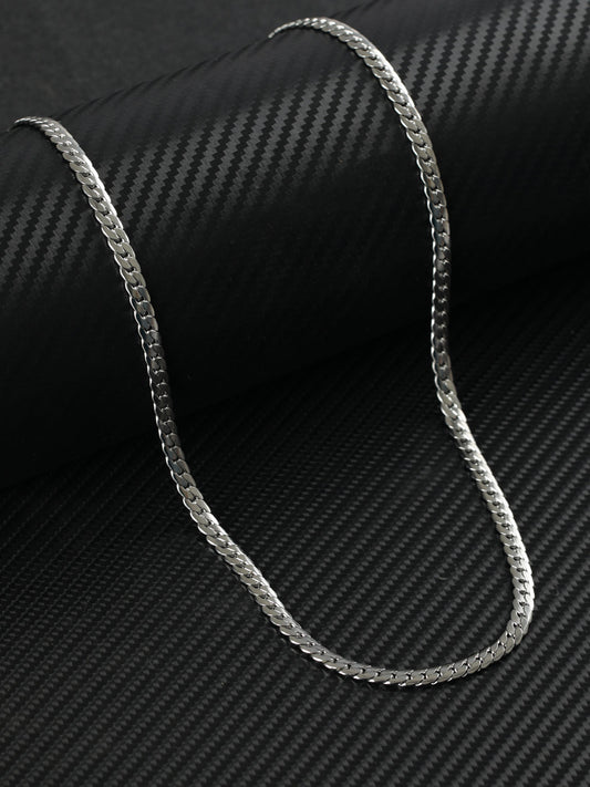 Classic Silver-Plated Link Chain for Men