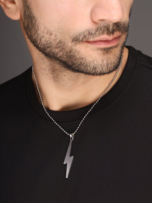 Bold by Priyaasi A Thunder Struck Men's Silver-Plated Chain