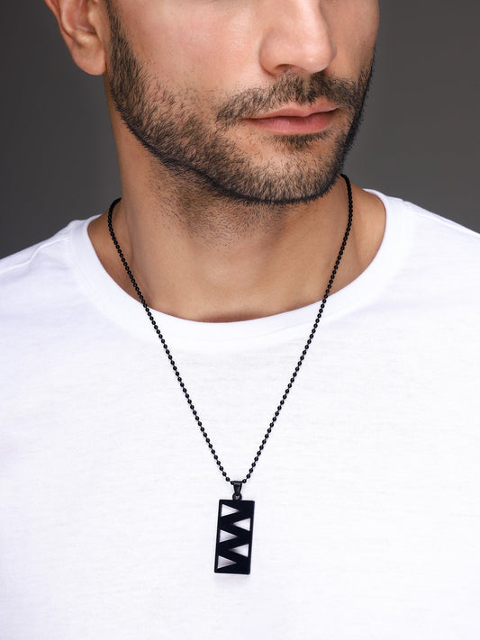 Bold by Priyaasi A Stunning Pendant and chain with Black Plating