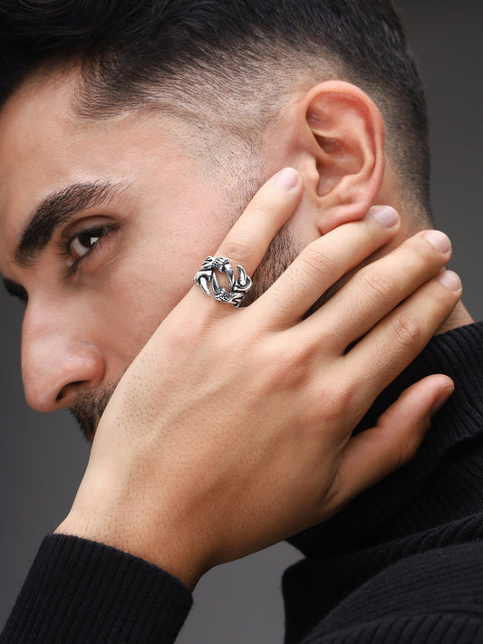 Bold by Priyaasi A Stylish men's finger ring with silver plated