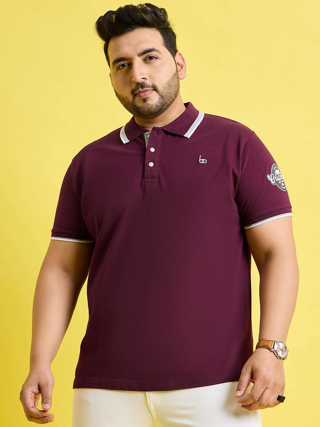 Men Plus Size Chromo Solid Polo Tshirt