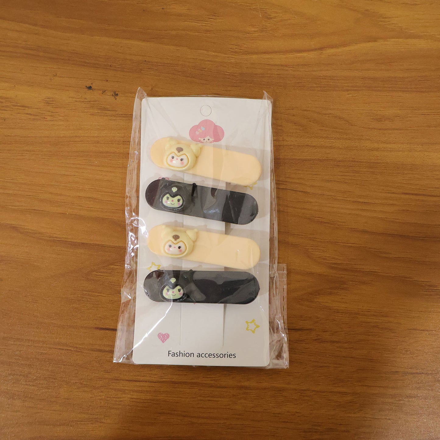 Cute Cartoon Character Decorative Hair Clips Set (4 Pc)