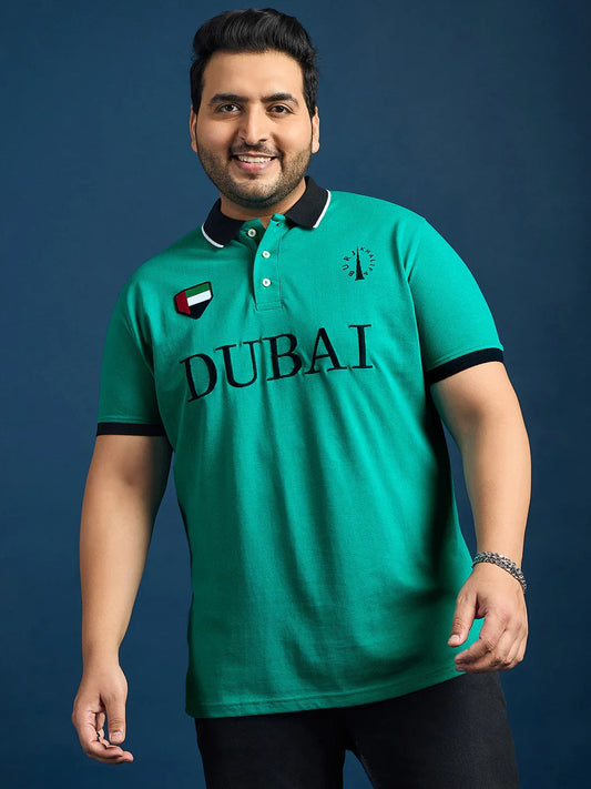 Men Plus Size Dubai Printed Polo Tshirt