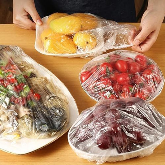 Disposable Elastic Food Storage Covers Bag (100 Pcs Set Small)