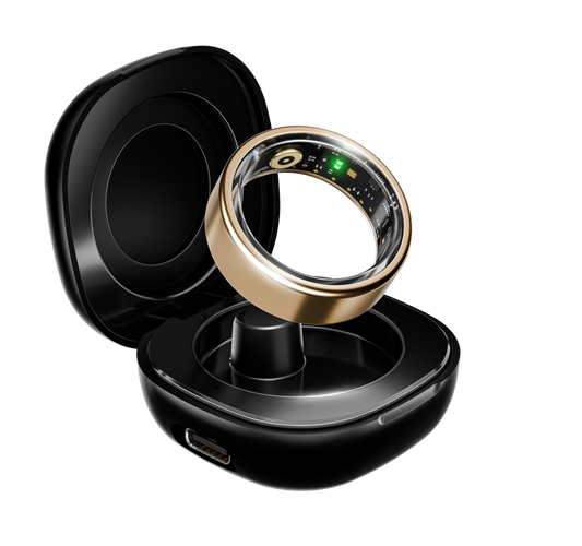 boAt Smart Ring Active | Smart Ring with Stainless Steel Design, 90% Lighter, Health Monitoring, Magnetic Charging Case