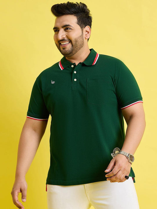Men Plus Size Florin Solid Polo Tshirt