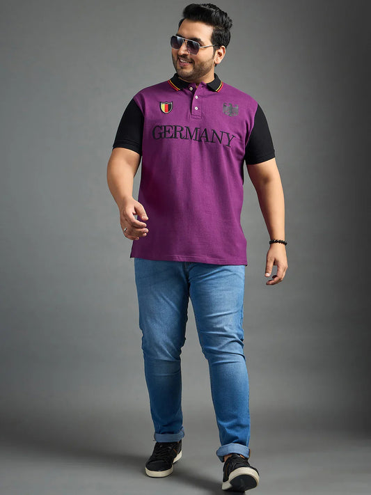 Men Plus Size Germany Printed Polo Tshirt