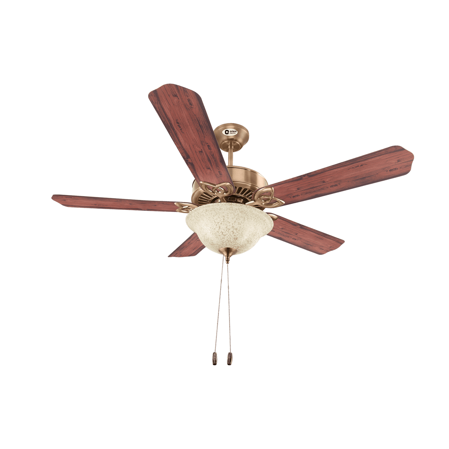Subaris Solo Glass Shade & Wooden Finish Aluminium Blade Underli