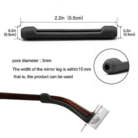 Eyeglass Anti Slip Ear Grip Soft Silicone Glasses Ear Hooks (1 Pair Color May Be Vary)