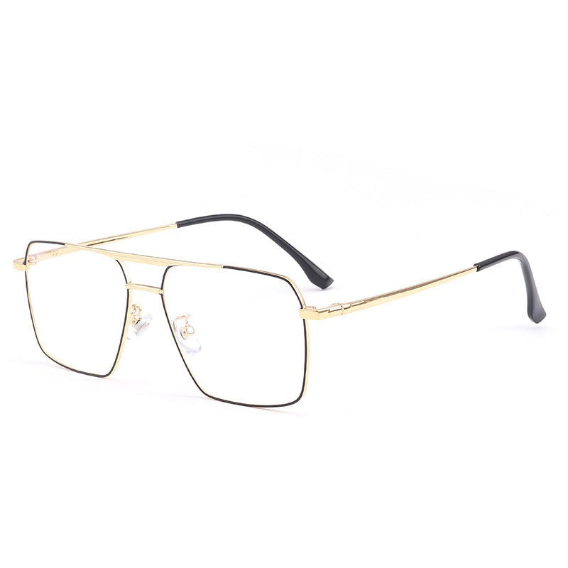 Large Frame Myopia Glasses Anti-Blue Light Flat Mirror for a Fas