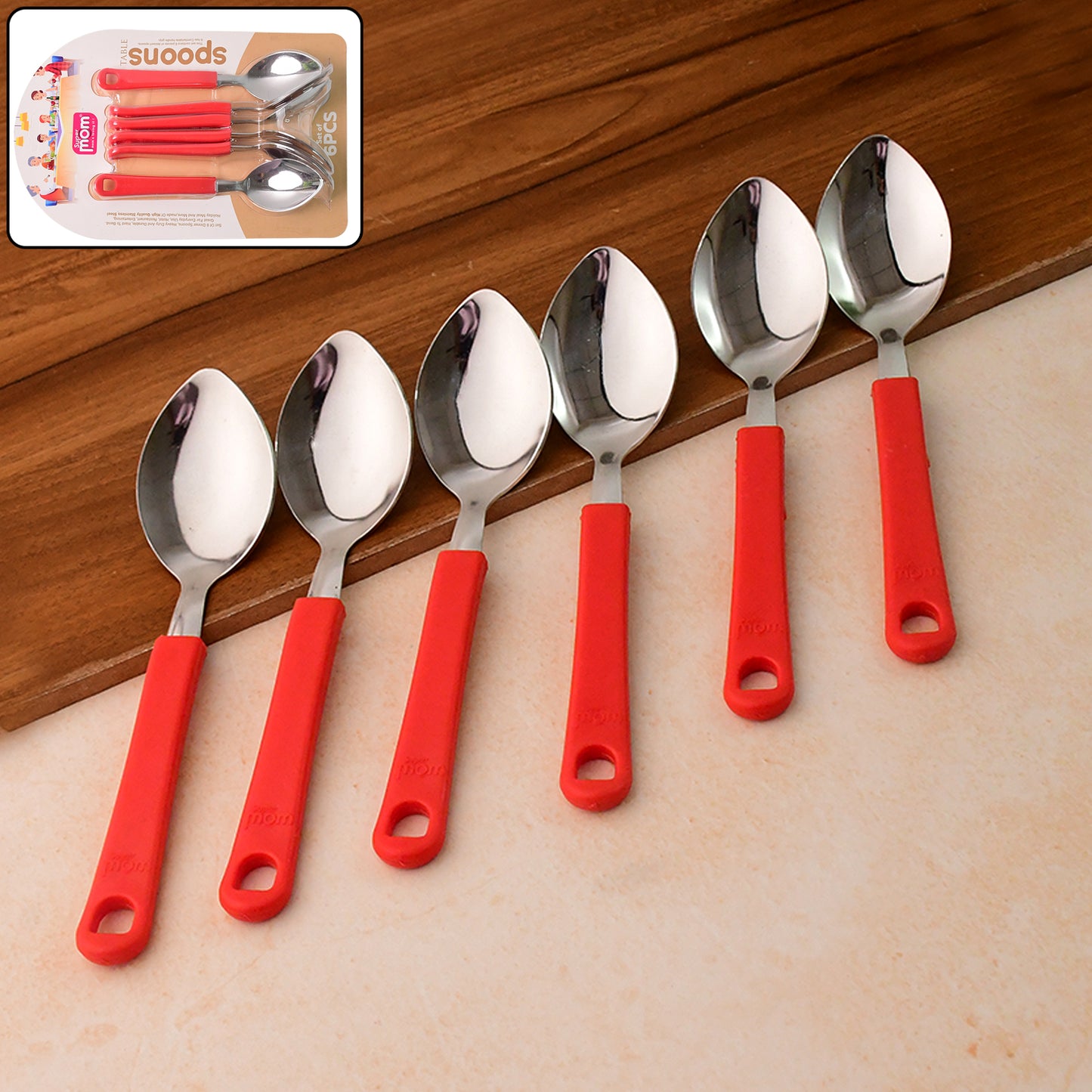 Supermom Premium Stainless Steel Table Spoon (6 Pc Set)