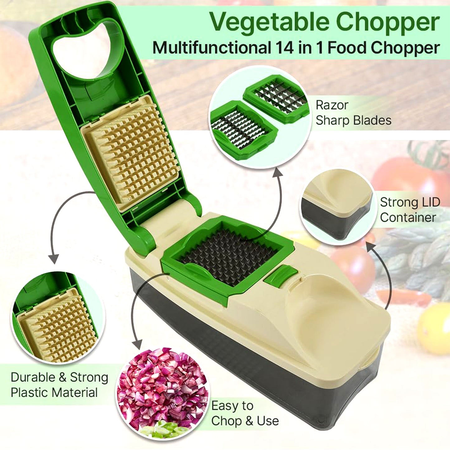 Supermom Quick Nicer Dicer Multipurpose Vegetable Fruit Chopper