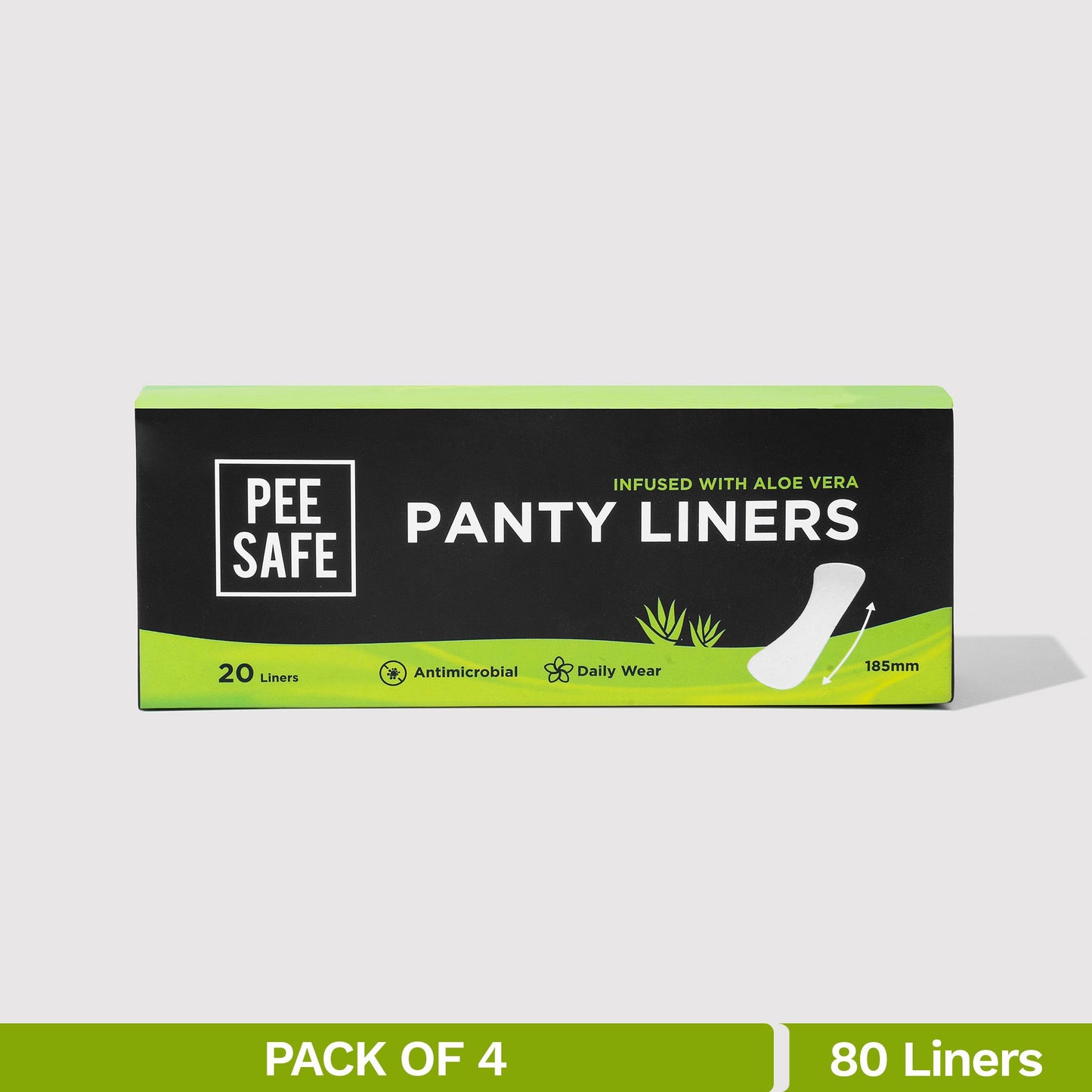 Aloe Vera Panty Liners (Pack of 4, 80 Liners)