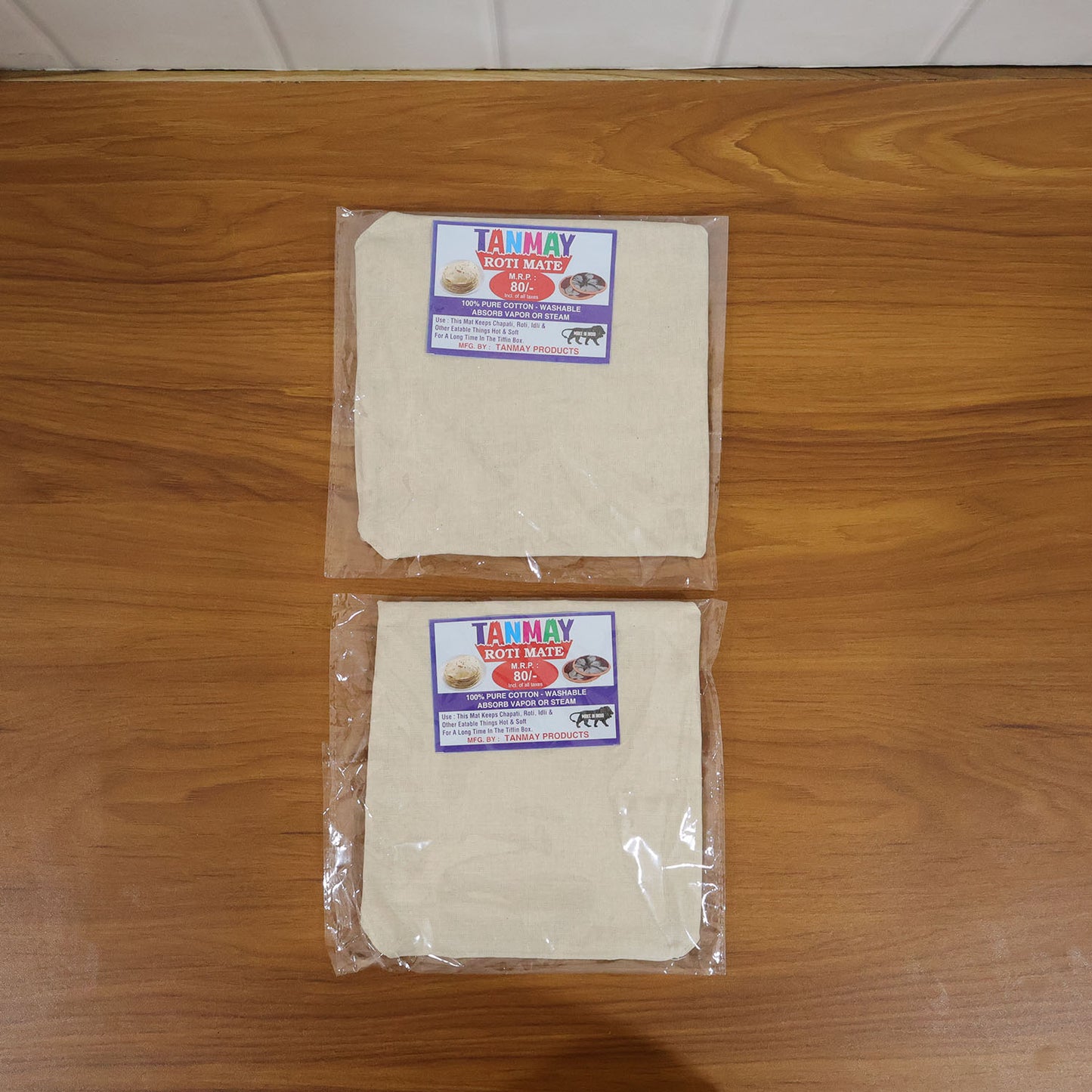 Multipurpose Cotton Roti Cloth Cover, Round Roti Cover (51 x 51 cm, Pack of 2 )