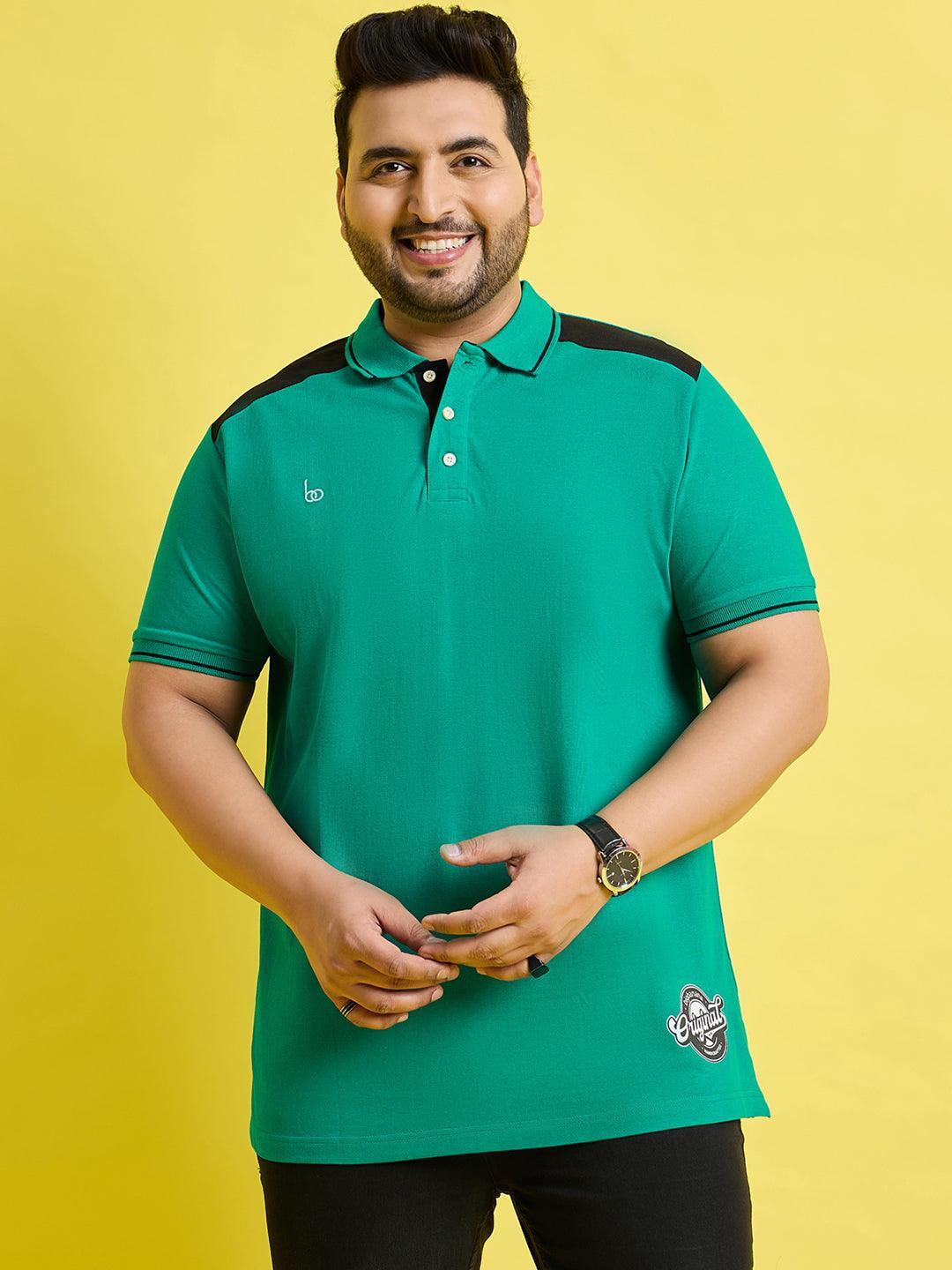 Men Plus Size Taart Solid Polo Tshirt