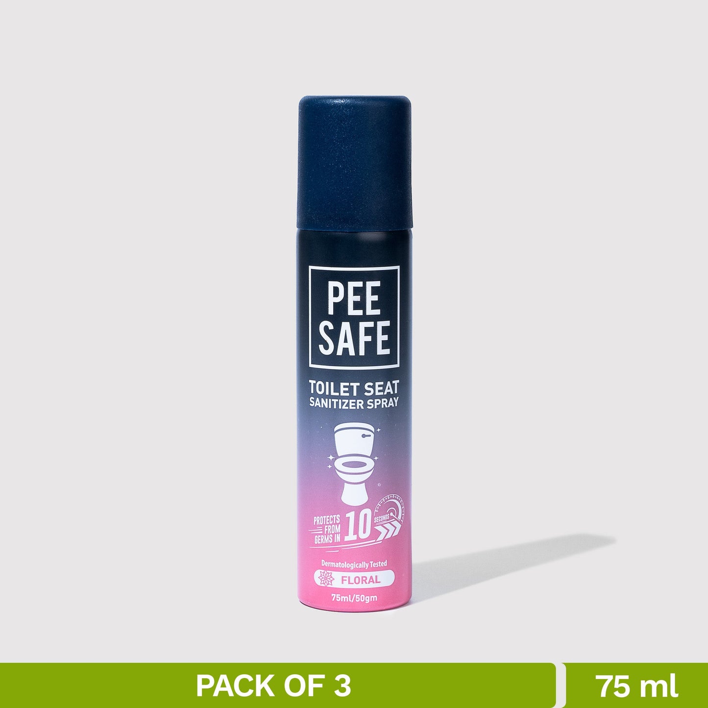 Toilet Seat Sanitizer Spray (Floral) - 75 ML (Pack of 3)