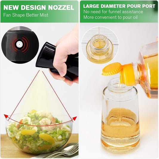 Glass Oil Dispenser Bottle Spray (1 Pc 200 Ml Approx)