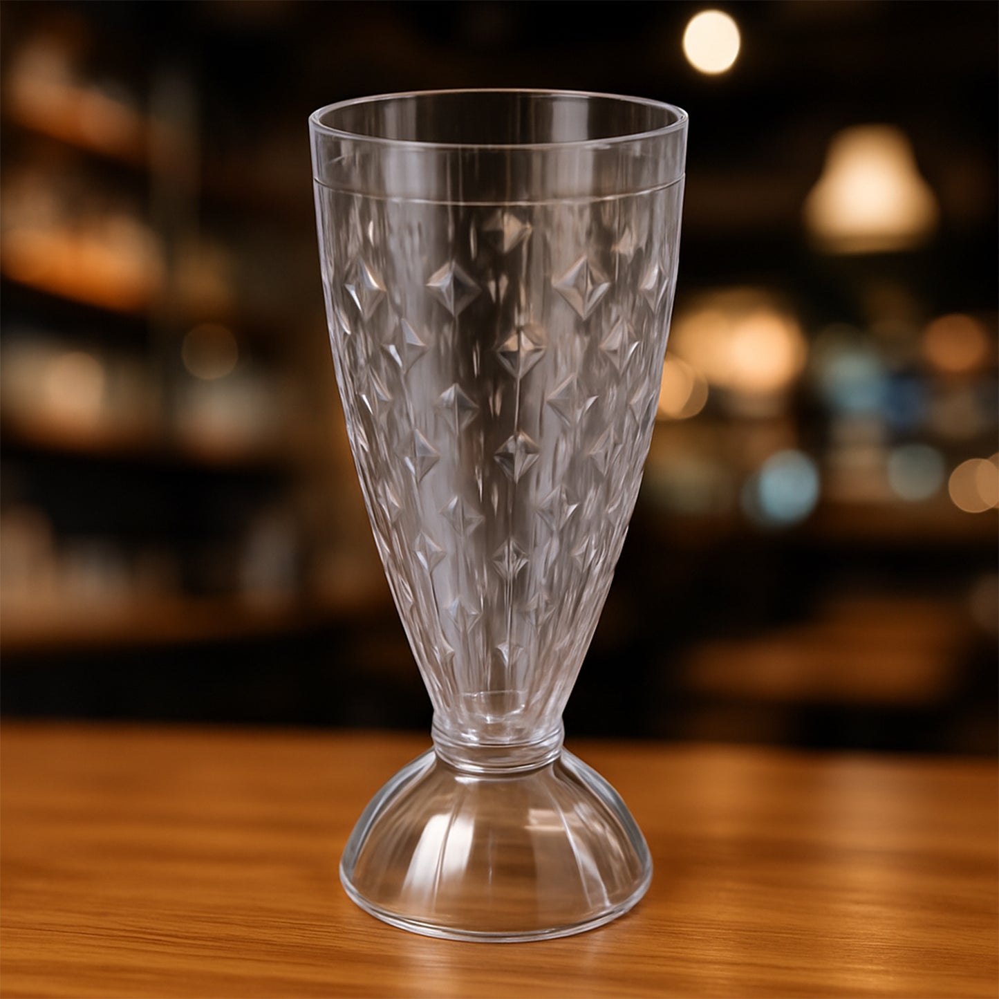 Supermom Transparent Plastic Milkshake Glass Set (400ml 6 Pc)