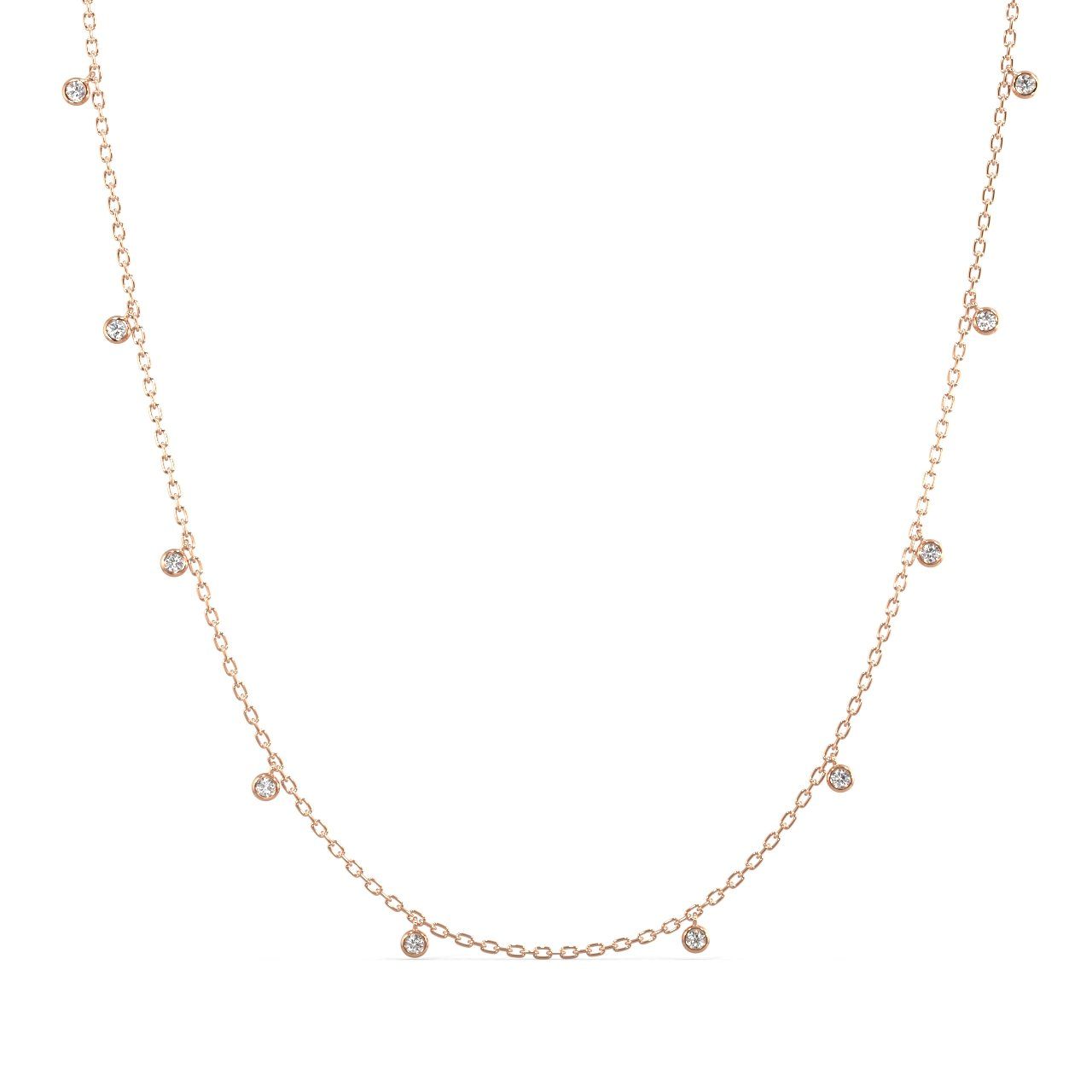 Diamond Distance Pendant Necklace