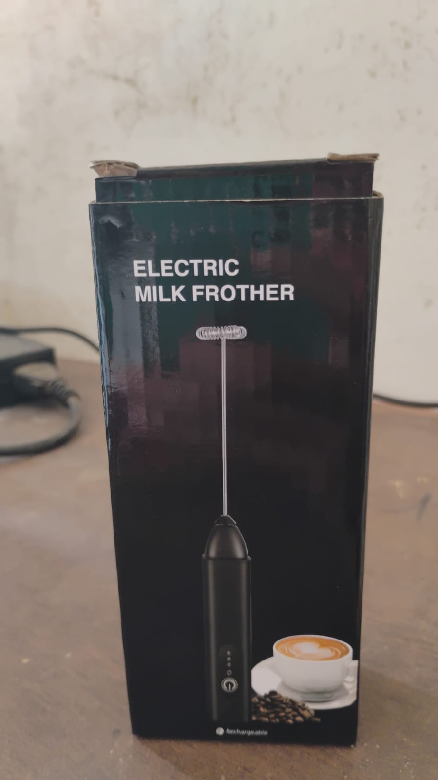 Small Electric Handheld Milk Frother with Stainless Steel Whisk (1 Pc)