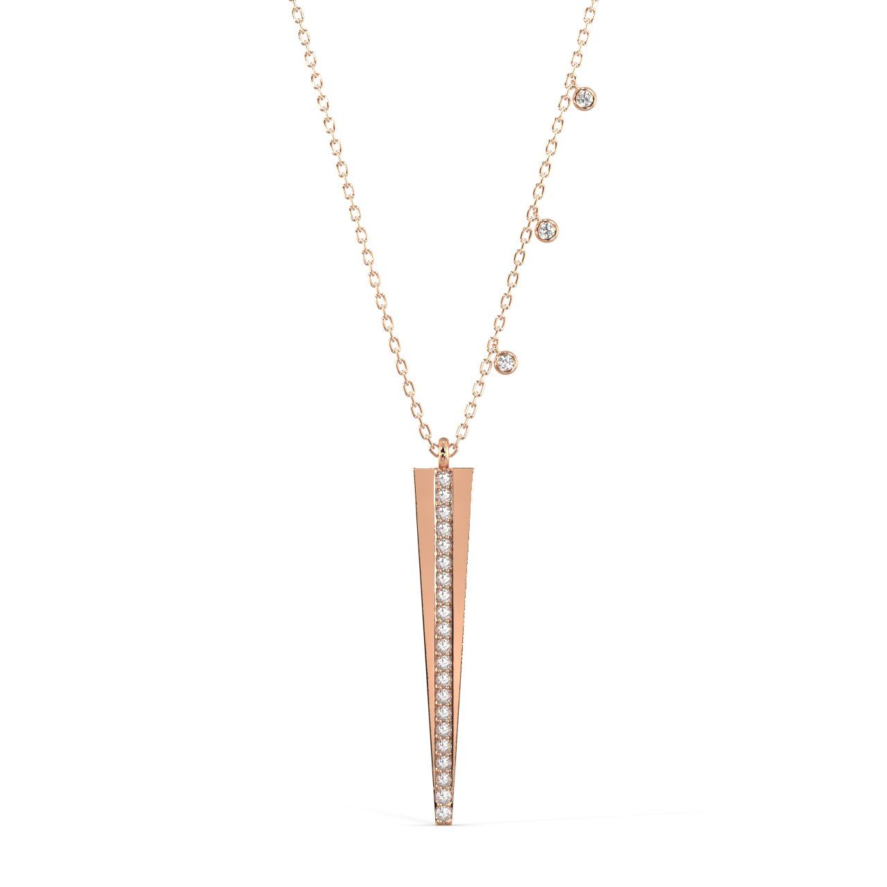 Glitter Bar Pendant Necklace