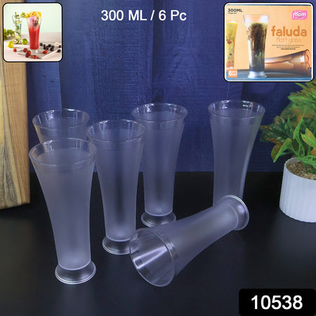 Supermom Plastic Faluda Matt Glass Set (300ml 6 Pc)