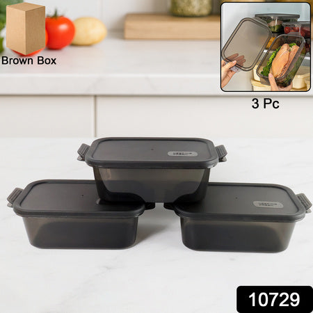 Rectangular Food Storage Containers - (3 Pc Set)