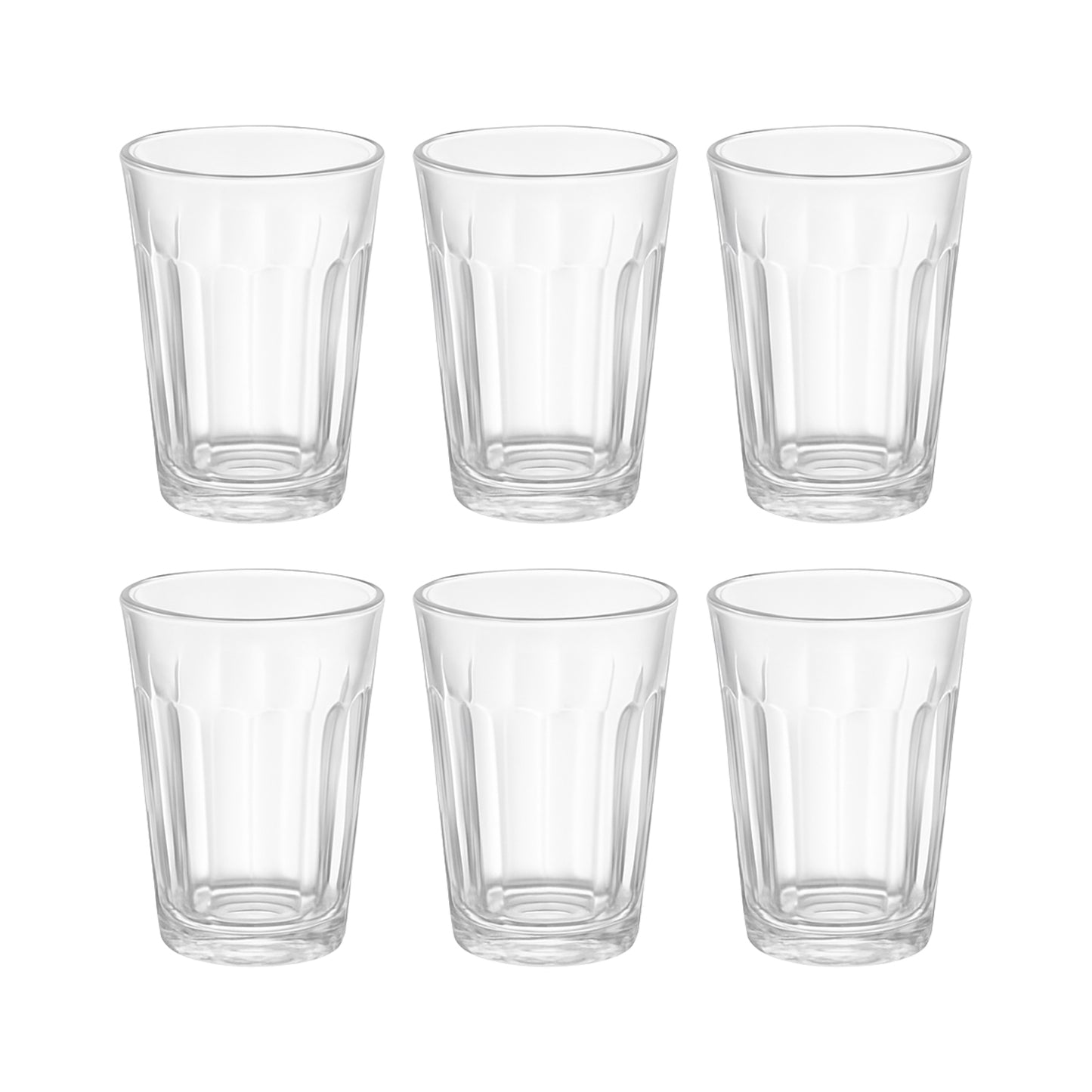 Supermom Plastic Chai Pyali Transparent Tea Glass Set (130ml 6 Pc)