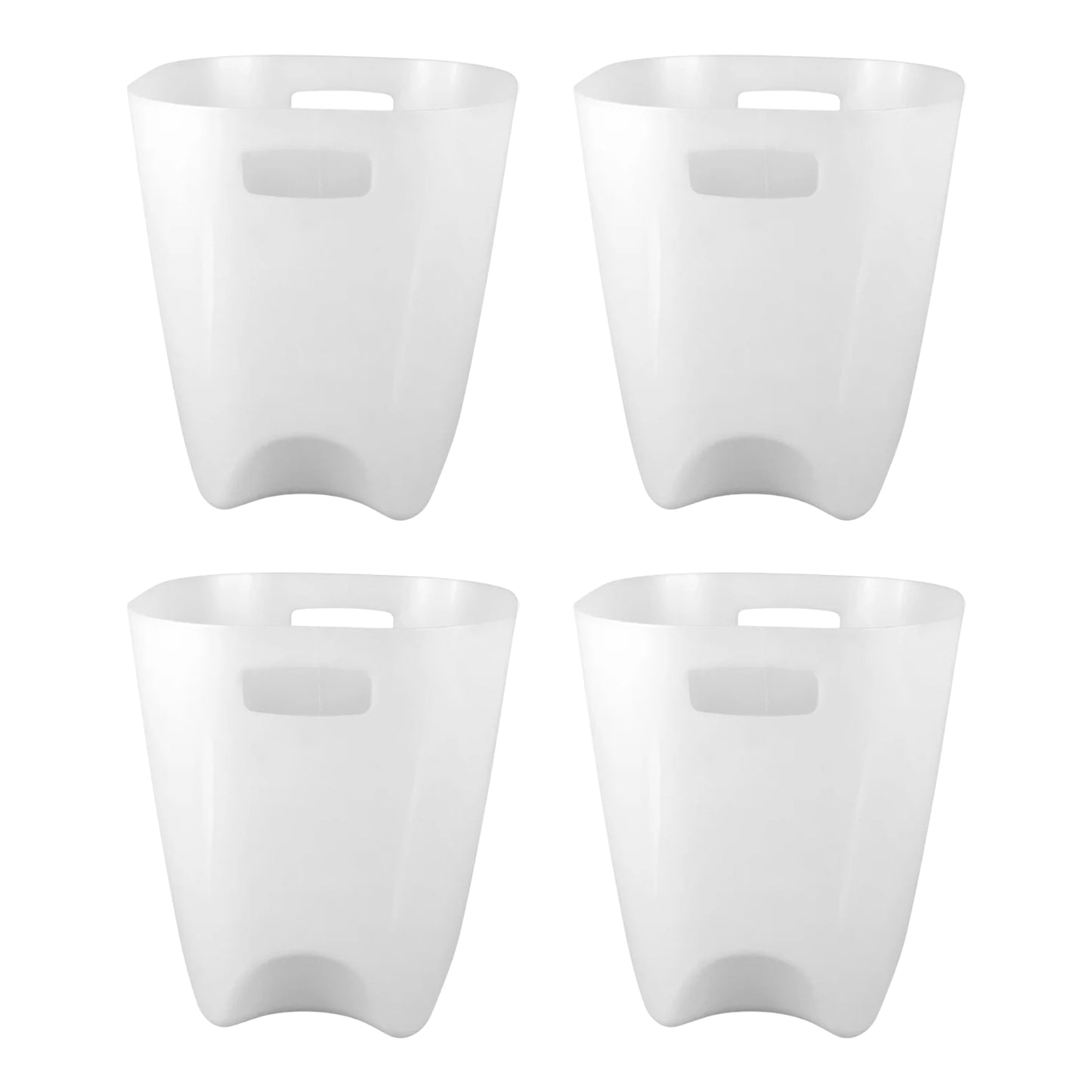Modern Plastic Dustbin  Waste Paper Basket - (4 Pc)