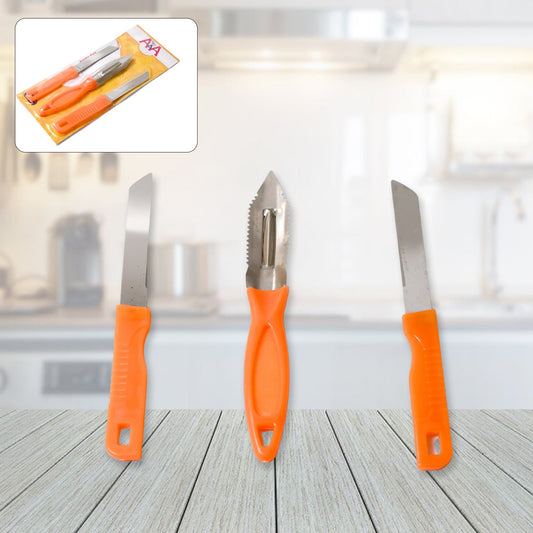 3in1 Multipurpose Stainless Steel Classic Kitchen Knife Set of 3