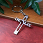 Elegant Metal Cross Keychain