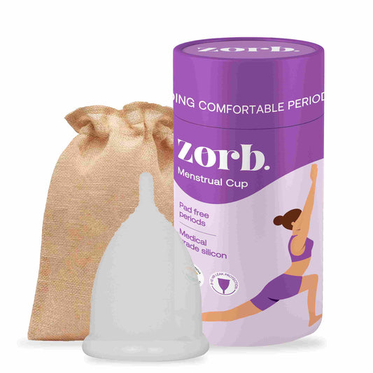 Zorb. Menstrual Cup for Women - White