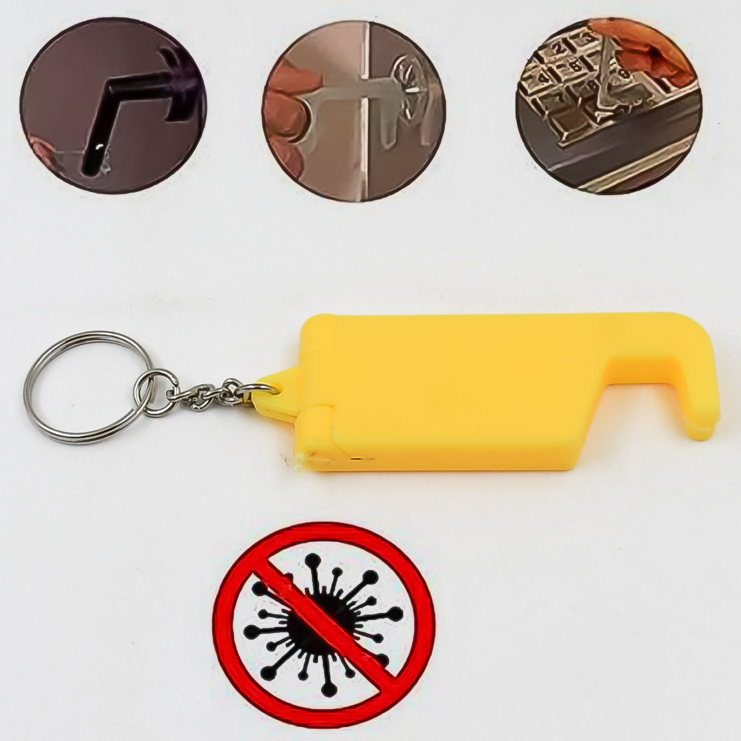 Plastic Keychain with Mobile Stand
