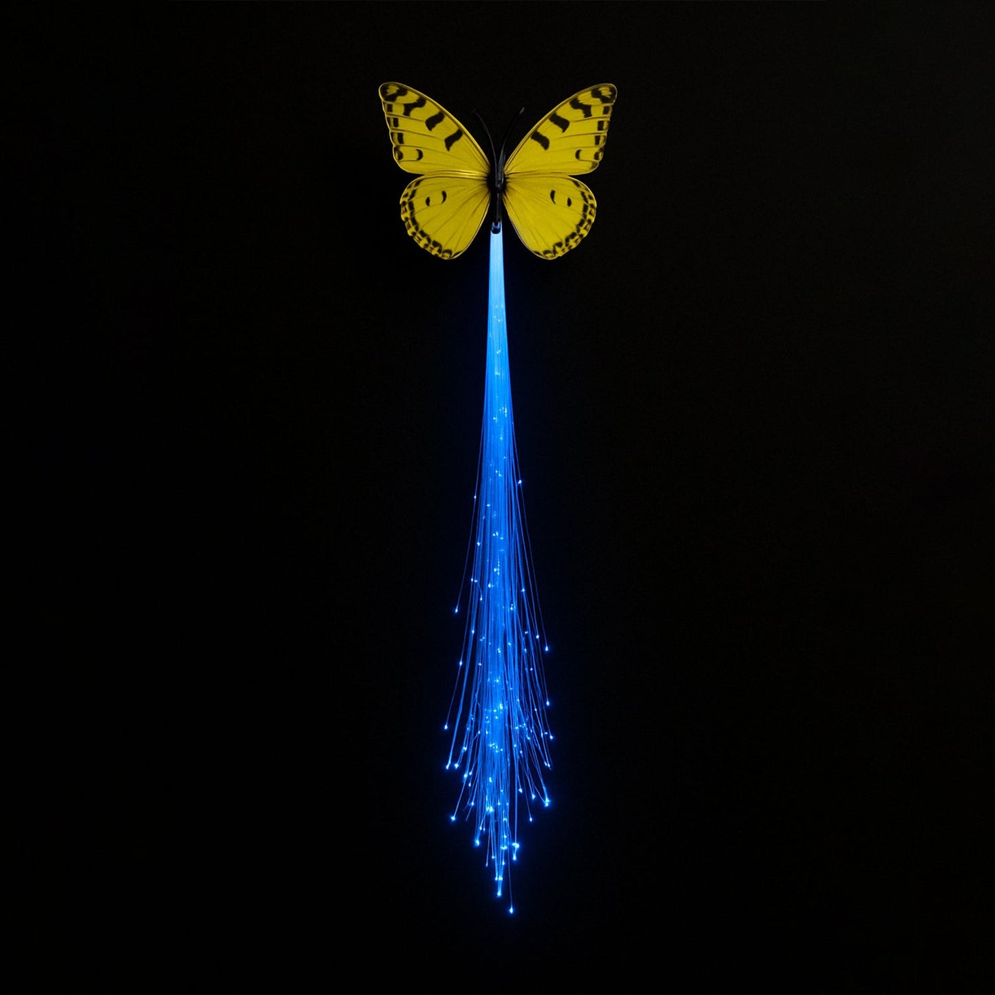 LED Butterfly Hair Braid Clip (Mix Color, 1 Pc)