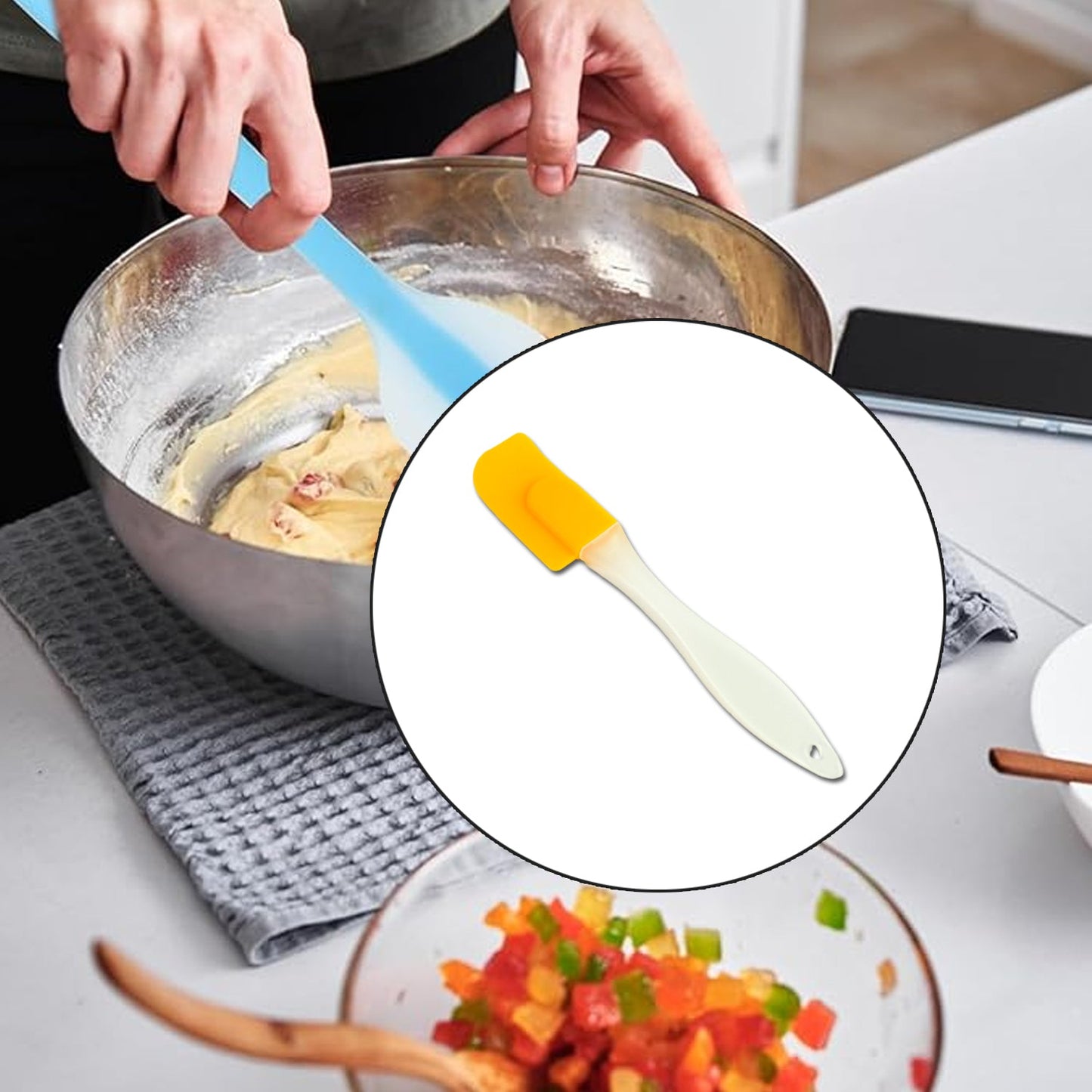 Silicone Cooking Spatula for Baking (1 Pc / 18 Cm)