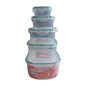 Kitchen Storage Containers Set – Fridge Storage, Plastic Organizer, Snap-Seal Lunch Box (5 Pcs Set)