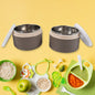 Ganesh Smart Stack 2-Layer Stainless Steel Leak-Proof Lunch Box for Office, School, Picnic