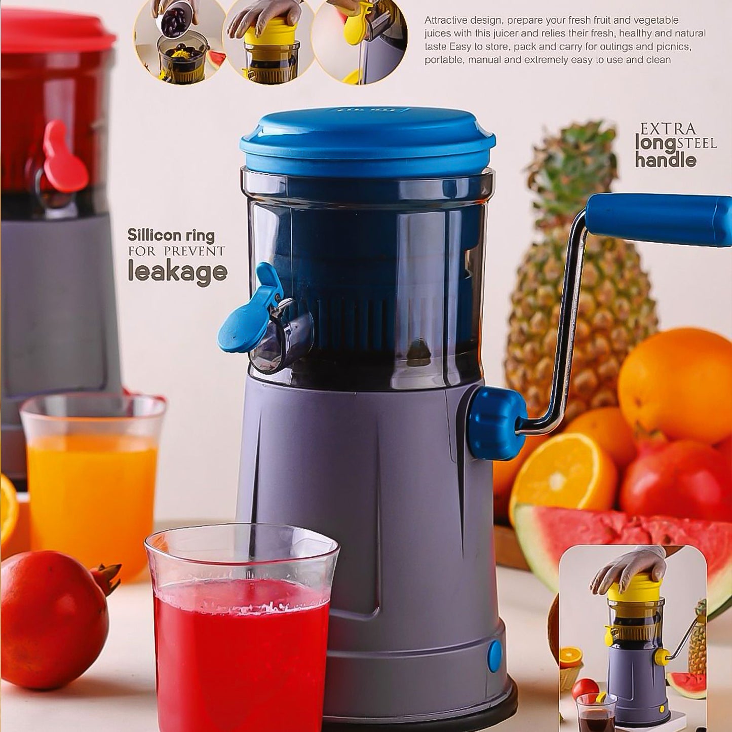 Juicer with Silicone Grip