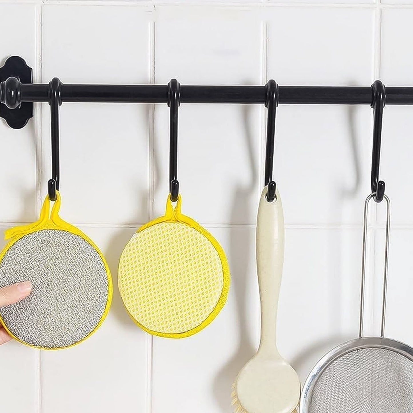 Double Side Dishwashing Sponge Dish Washing Brush (1 Pc)