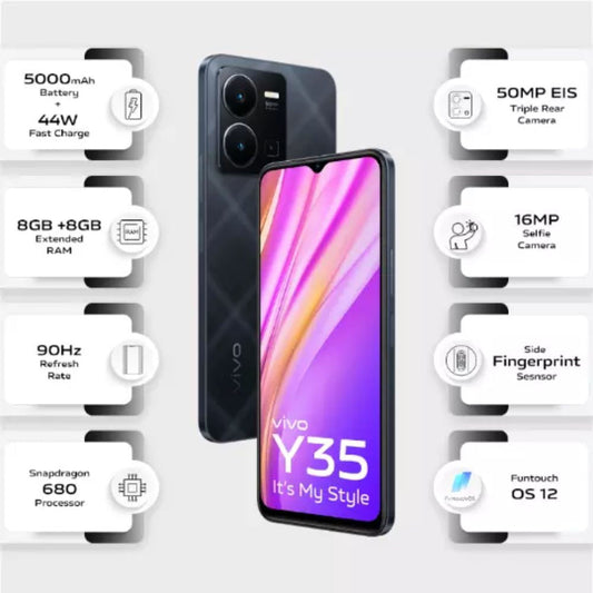 Vivo Y35 Agate Black 8GB 128GB