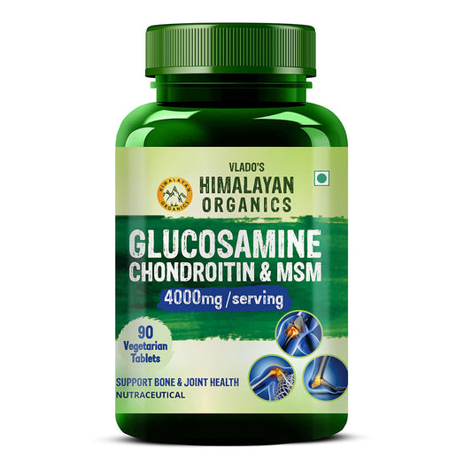 Vlado's Himalayan Organics Glucosamine Chondroitin MSM with Boswellia | For Bone, Joint & Cartilage Support | 90 Tablets
