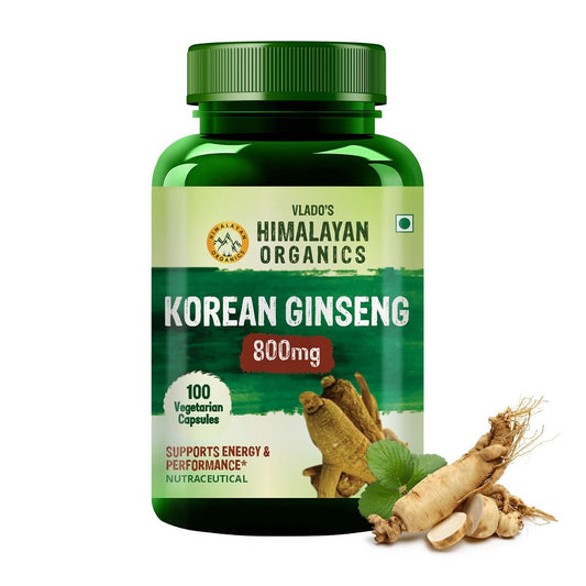Vlado's Himalayan Organics Korean Red Ginseng 1000mg/Serve 100 Veg Capsules